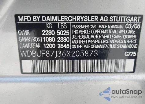 2006 Mercedes-Benz E 350 4Matic from USA, damaged, VIN WDBUF87J36X205873